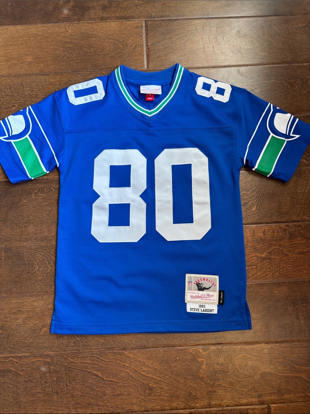 Mitchell & Ness Blue Kids Football Jersey #80